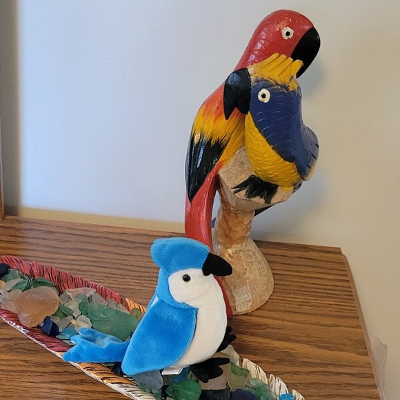 Ty Beanie Babies *RARE ERROR STAMP* Rocket Blue Jay Bird 1997 (Retired) - Picture 3 of 13